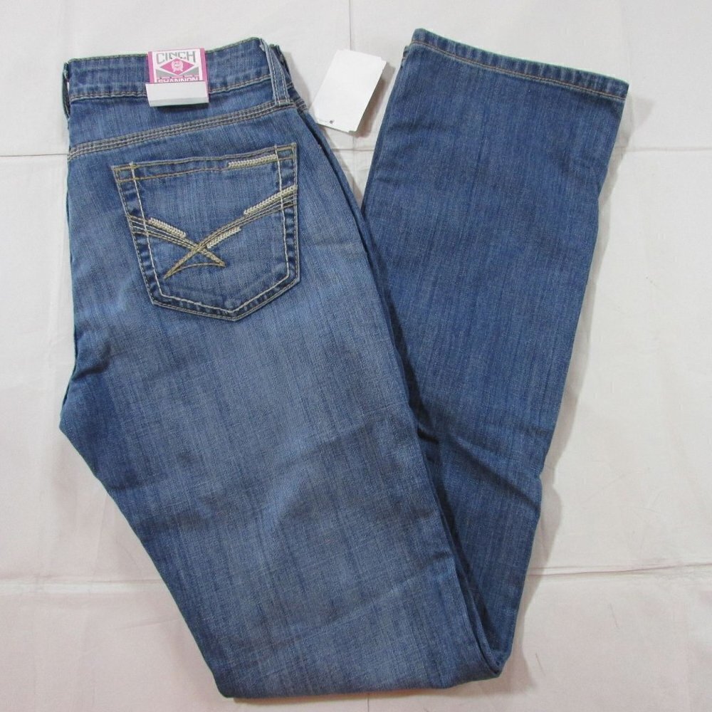 Cinch Women's Shannon Slim Straight Jeans Med Wash MJ83453001